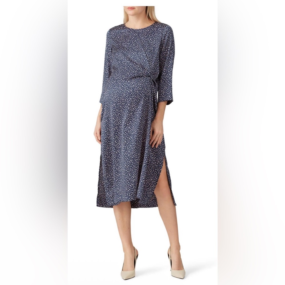 Hatch Lauren Dress Navy and Pink Cheetah